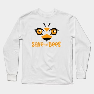 Save the Bees wings eyes Long Sleeve T-Shirt